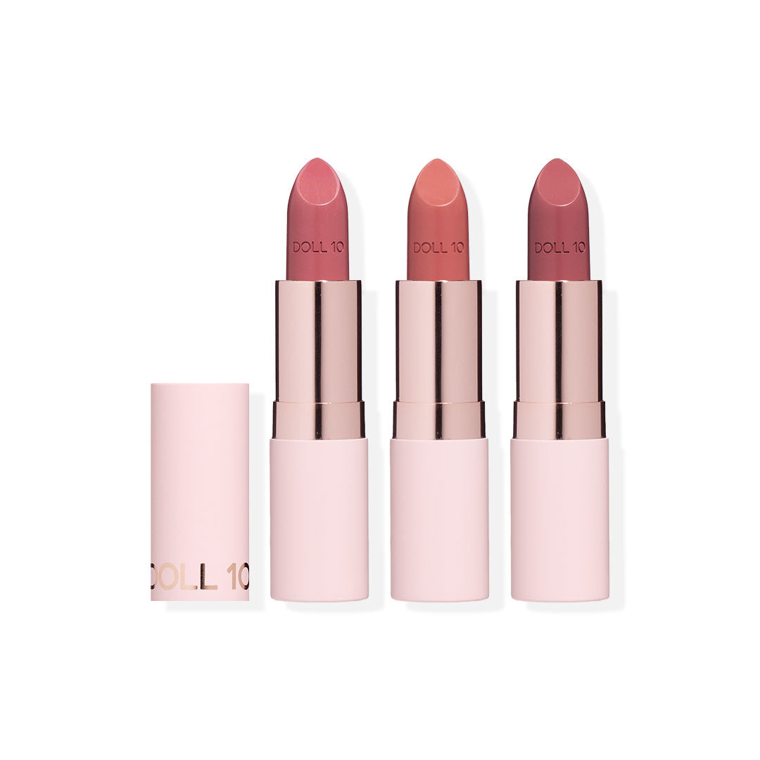 Peptide Plump Lipstick Trio – Doll 10 Beauty